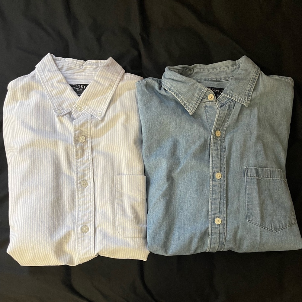 Men’s Large J Crew Mercantile Button Down Shirts